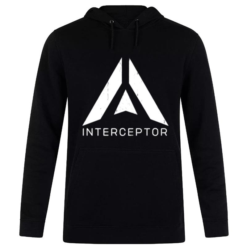 Interceptor Javelin Variant Anthem Game Symbol Worn White Logo Hoodie