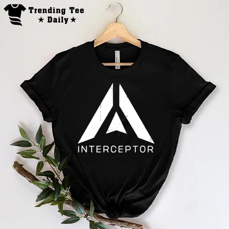 Interceptor Javelin Variant Anthem Game Symbol Worn White Logo T-Shirt