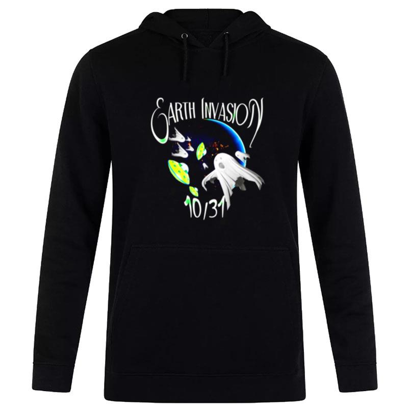 Invasion Of Earth By Ghosts And Flying Saucers Halloween Hoodie