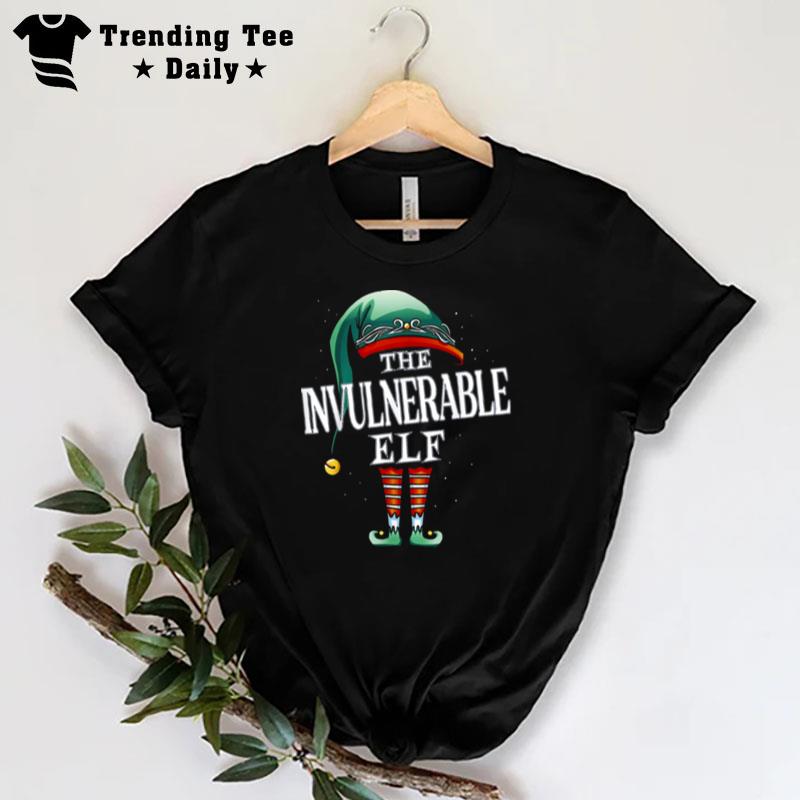 Invulnerable Elf Christmas Group Xmas Pajama Party T-Shirt