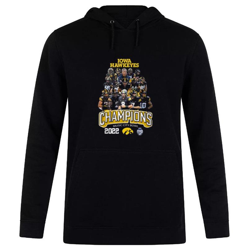 Iowa Hawkeyes Champions Music City Bowl 2022 Hoodie