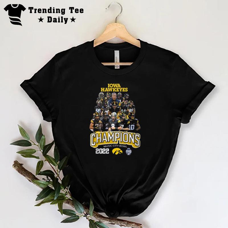 Iowa Hawkeyes Champions Music City Bowl 2022 T-Shirt