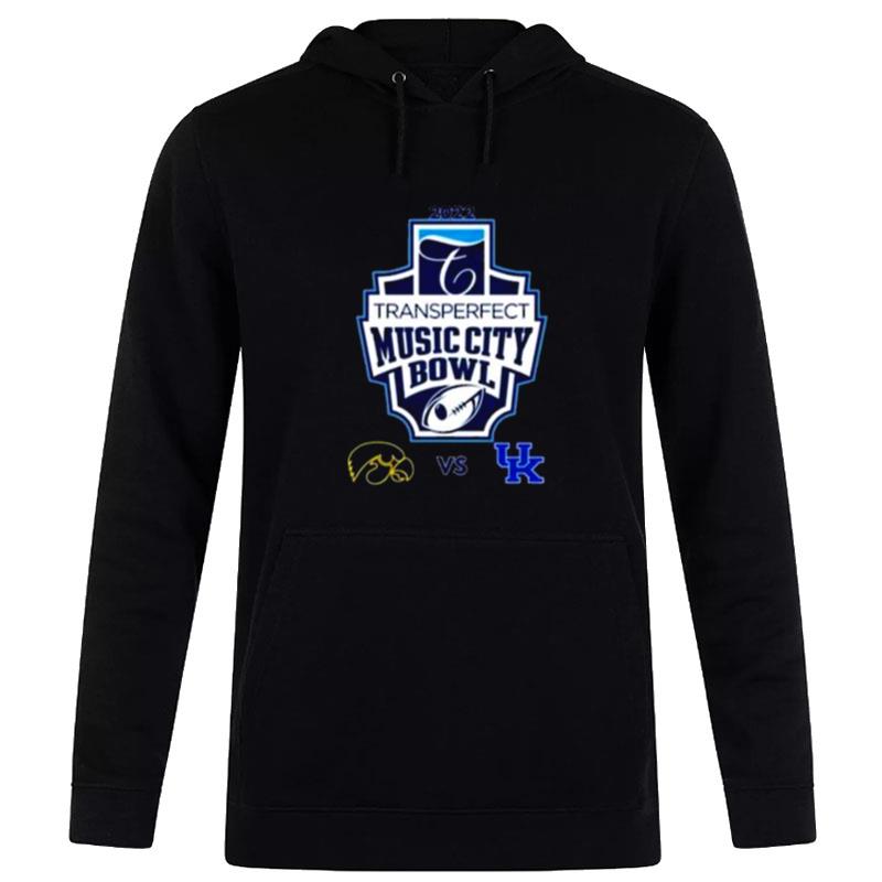 Iowa Hawkeyes Vs Kentucky Wildcats 2022 Transperfect Music City Bowl Hoodie