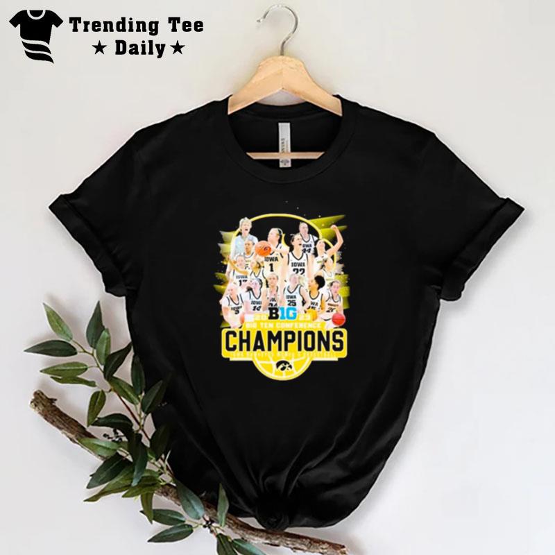 Iowa Hawkeyes Women's Basketball 2023 Big Ten Conference Champions T-Shirt