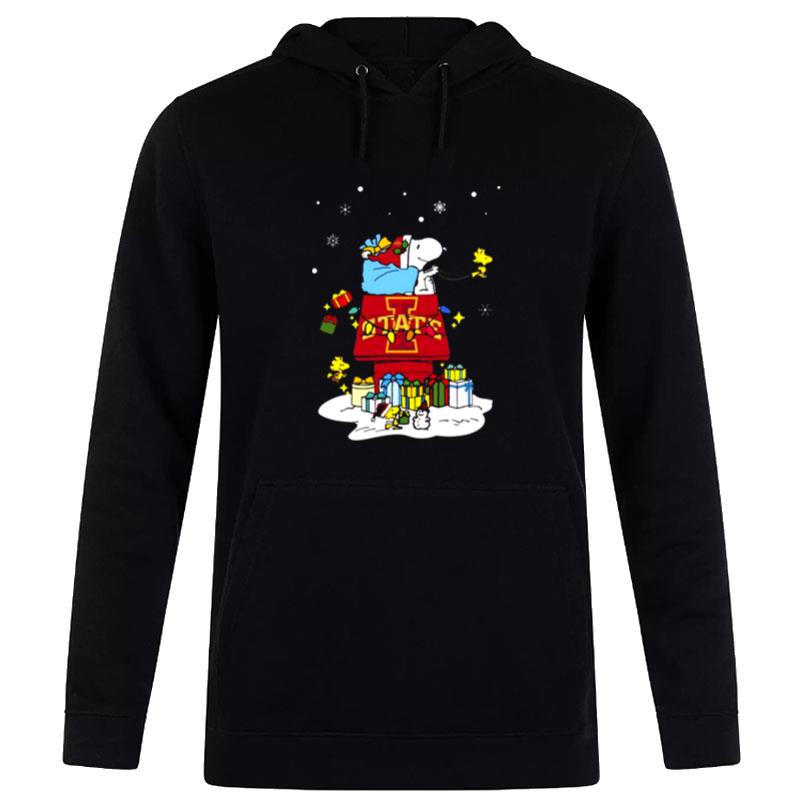 Iowa State Cyclones Santa Snoopy Wish You A Merry Christmas 2022 Hoodie