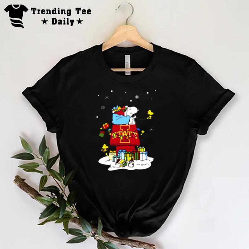 Iowa State Cyclones Santa Snoopy Wish You A Merry Christmas 2022 T-Shirt