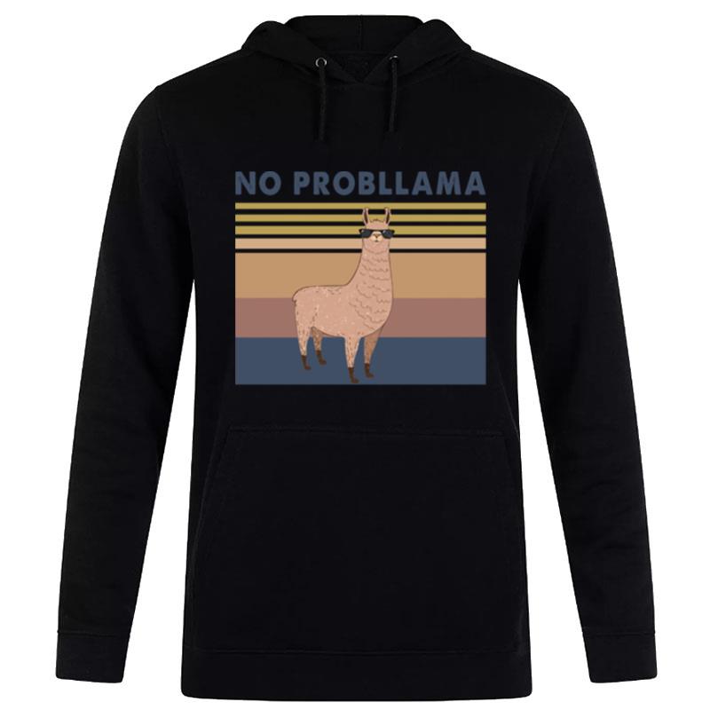 Llama No Probllama Vintage Hoodie