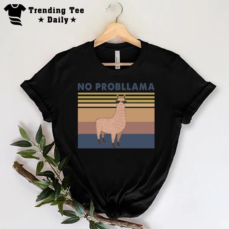 Llama No Probllama Vintage T-Shirt