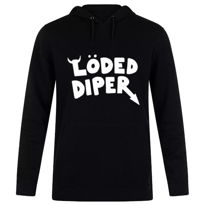 Loded Diper White Text Rodrick Heffley Hoodie