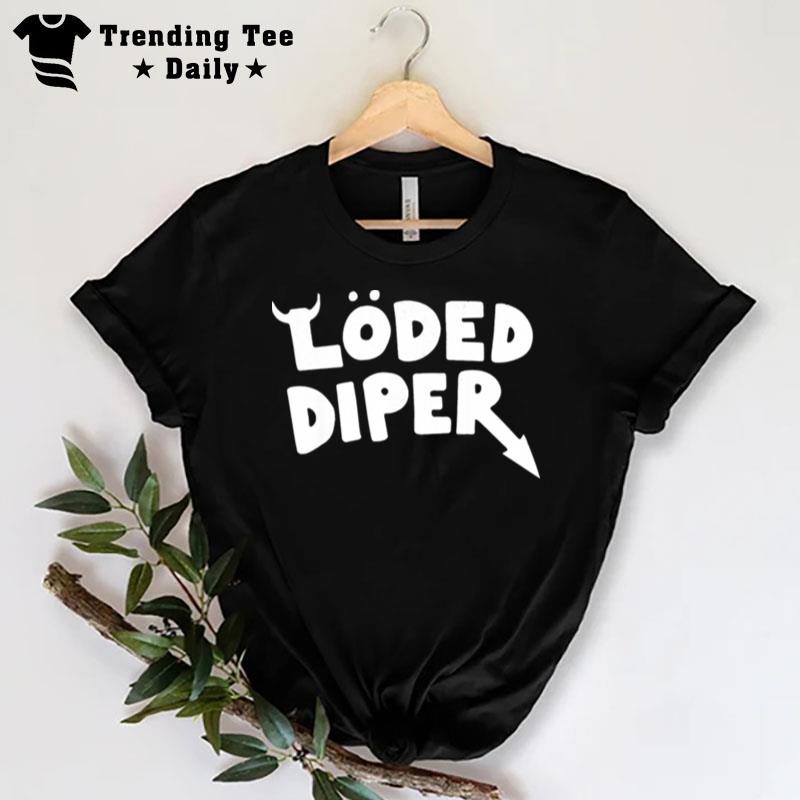 Loded Diper White Text Rodrick Heffley T-Shirt