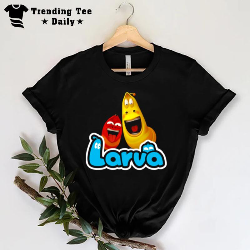 Logo Larva Cartoon Design T-Shirt