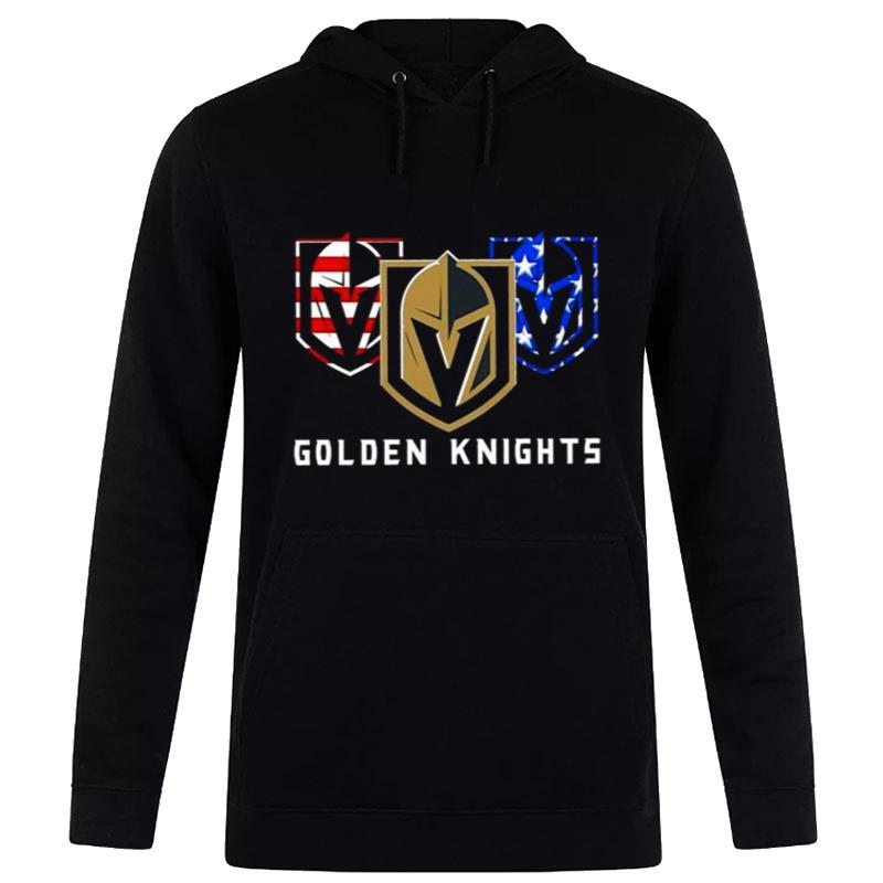 Logo Us Flag Nhl Hockey Vegas Golden Knights 2023 Hoodie