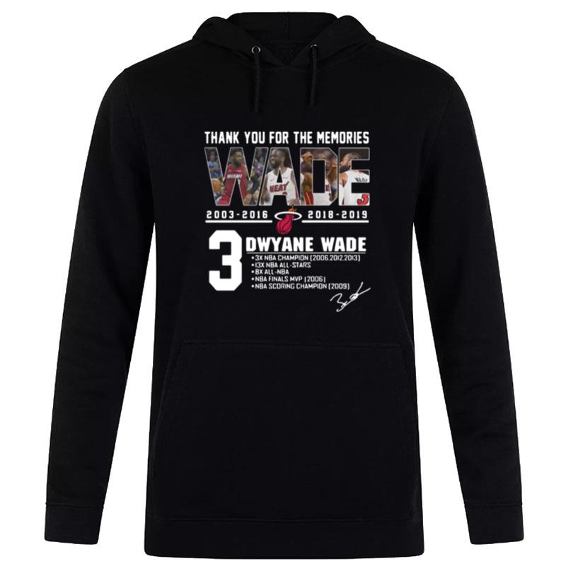 MI'mi Heat Dwyane Wade Thank You For The Memories T Hoodie