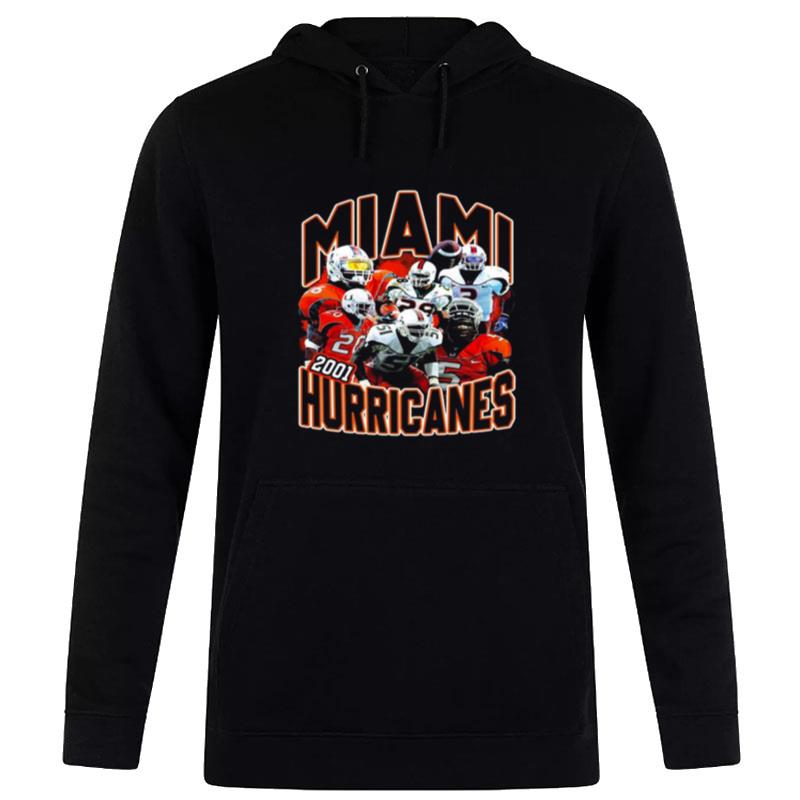 MI'mi Hurricanes 2001 Football Ed Reed Sean Hoodie