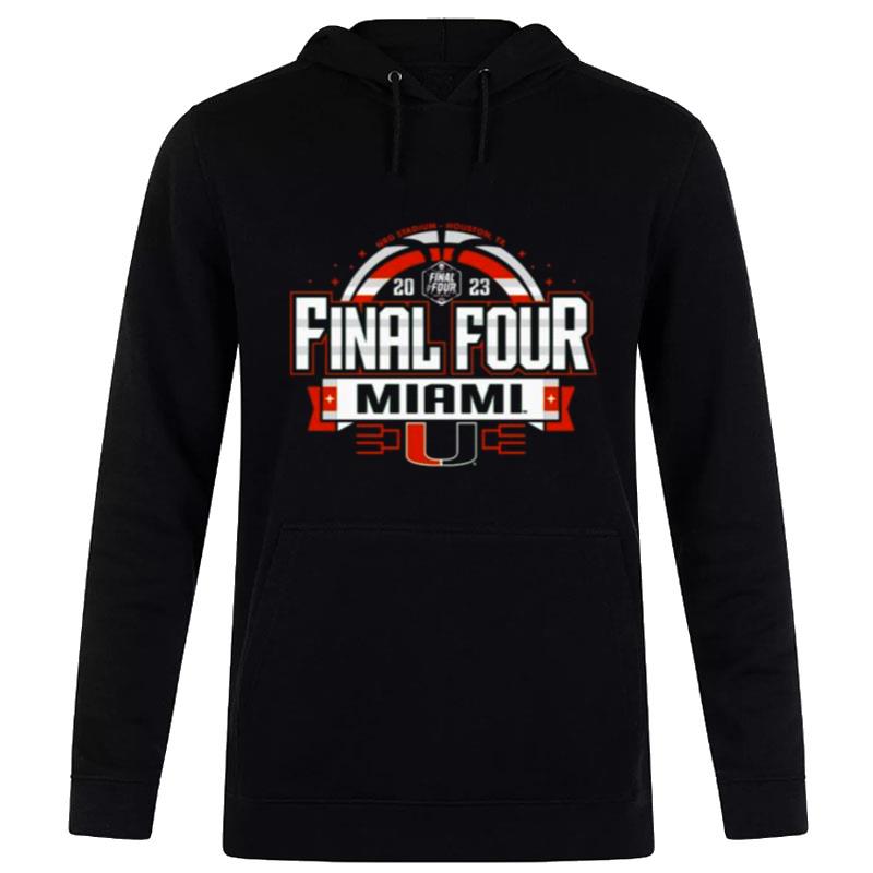 MI'mi Hurricanes 2023 Ncaa Men's Basketball Tournament March Madness Final Four Matchup Hoodie