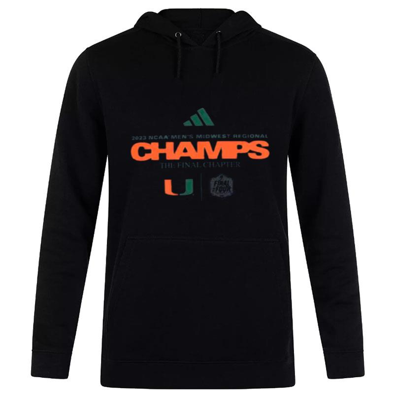 MI'mi Hurricanes 2023 Ncaa Men's Basketball Tournament March Madness Final Four Regional Champions Hoodie