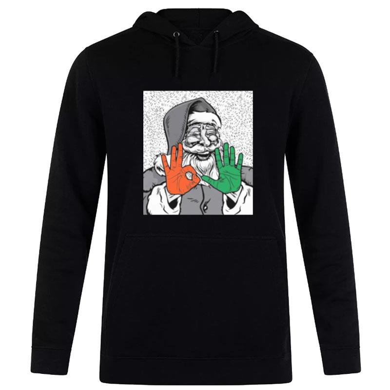 MI'mi Hurricanes Santa 305 Hands Hoodie