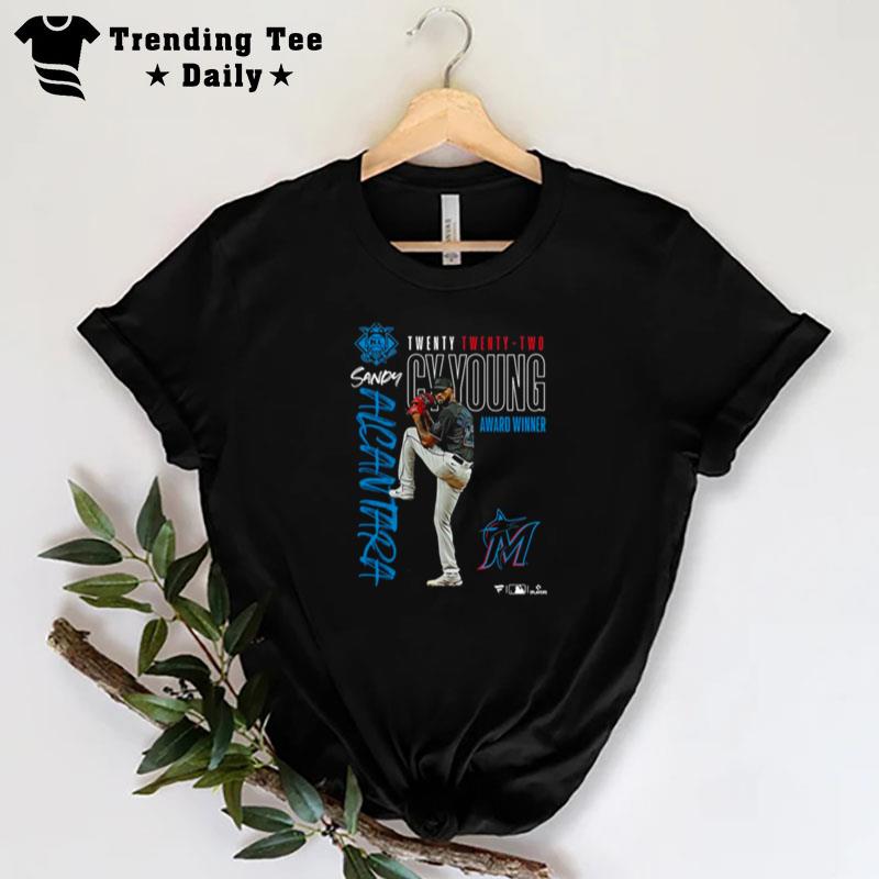 MI'mI'marlins Sandy Alcantara 2022 Nl Cy Young Award Winner T-Shirt