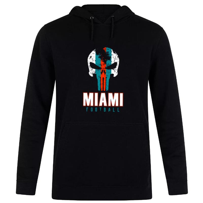 MI'mi Pro Football Cool Grunge Punisher Mask Logo Hoodie