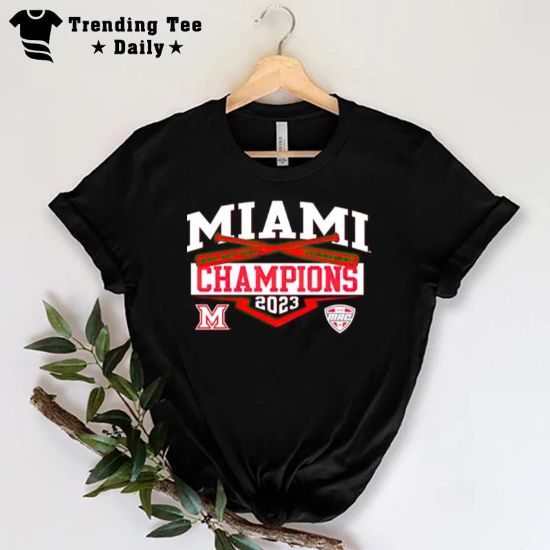 MI'mi Redhawks 2023 Mac Softball Conference Tournament Champions T-Shirt