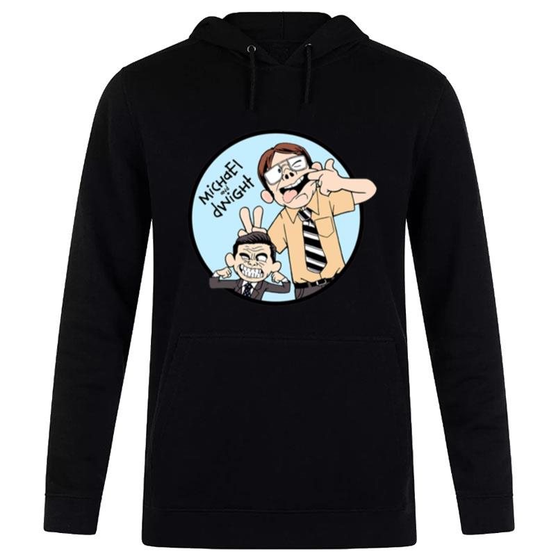 Michael And Dwight Cartoon Hoodie