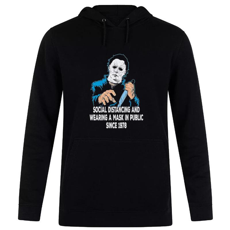 Michael Myers Social Distancing And Wearing Mask Funny Halloween Hoodie