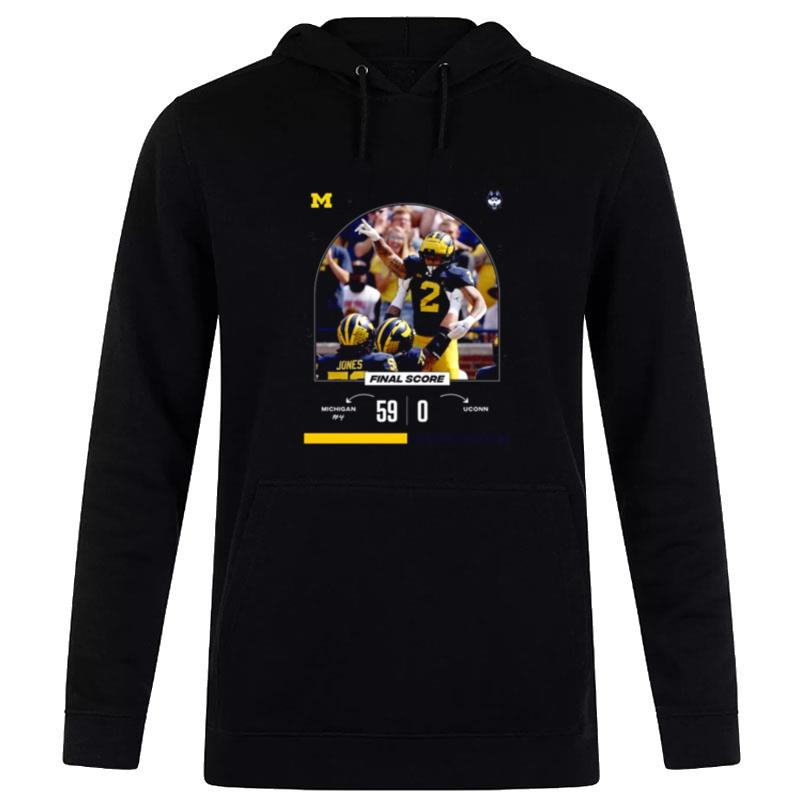 Michigan 59 Vs 0 Uconn Final Score Game Day 2022 Hoodie