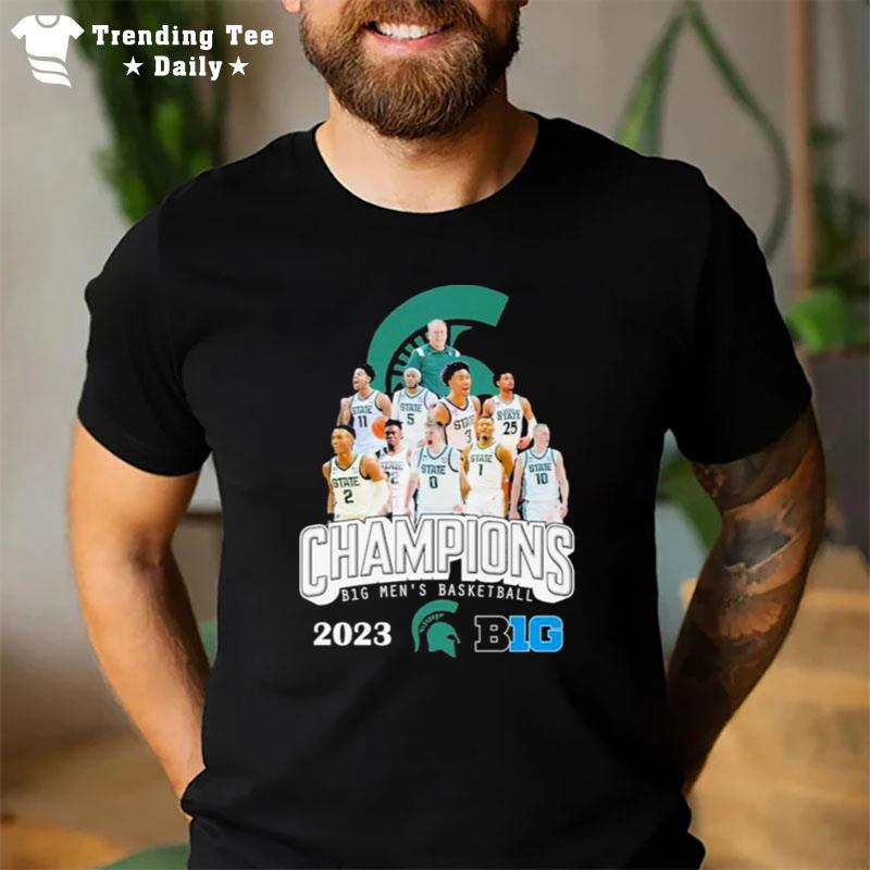 Michigan State Spartans 2023 Big Men's Basketball Champions T-Shirt