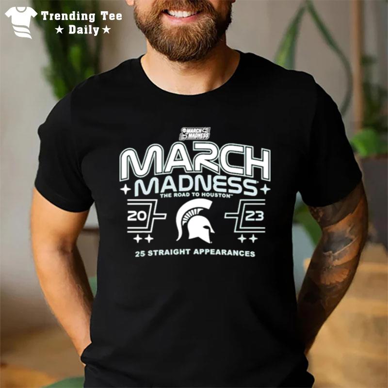 Michigan State Spartans 2023 March Madness The Road To Houston T-Shirt