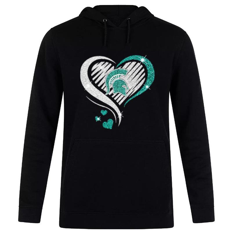 Michigan State Spartans Basketball Love Heart DI'mond 2023 Ncaa Hoodie