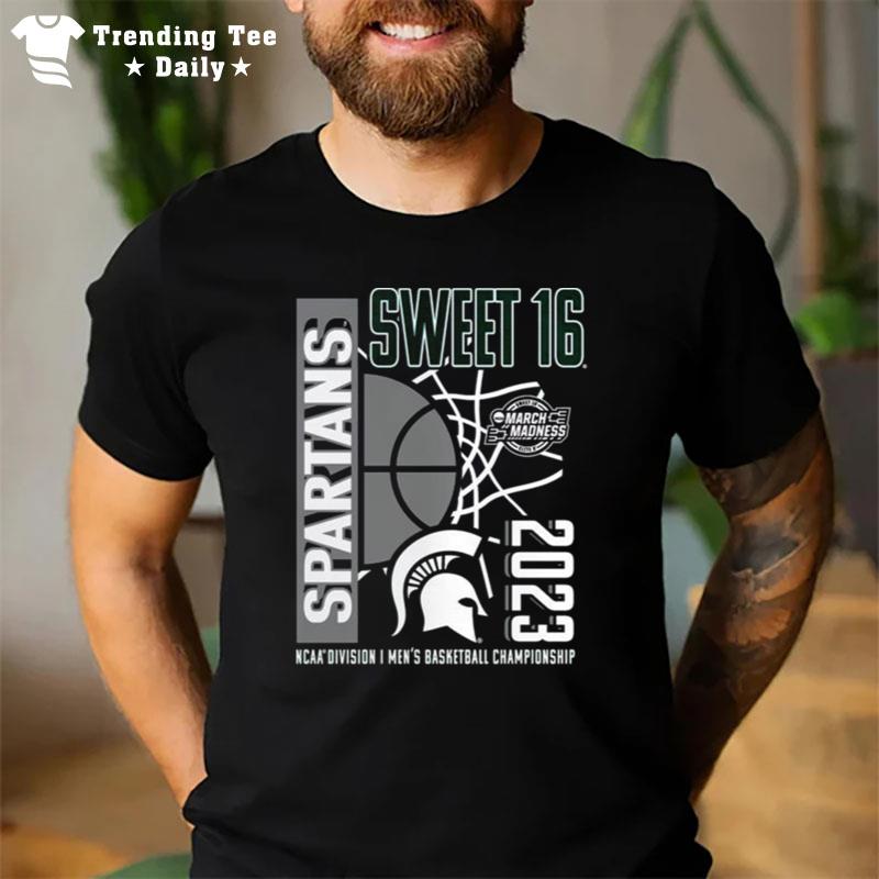 Michigan State Spartans Sweet Sixteen 2023 Ncaa Men's Basketball Championship T-Shirt