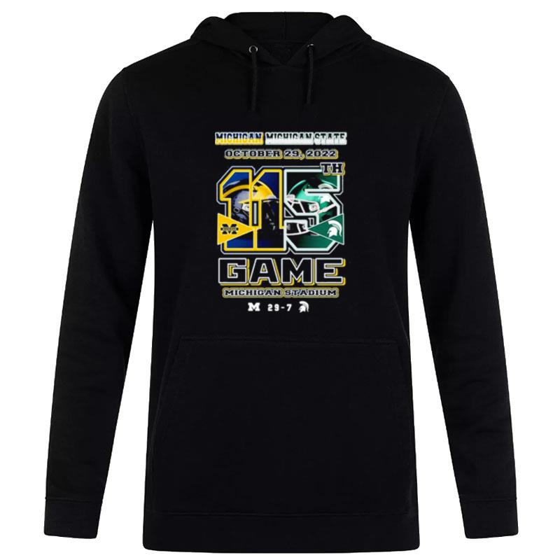 Michigan Vs Michigan State 115Th Game 2022 Matchup Final Score 29 7 Hoodie