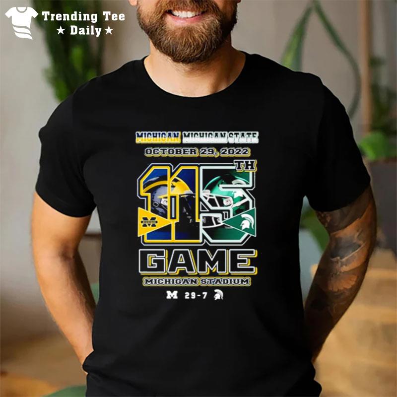 Michigan Vs Michigan State 115Th Game 2022 Matchup Final Score 29 7 T-Shirt