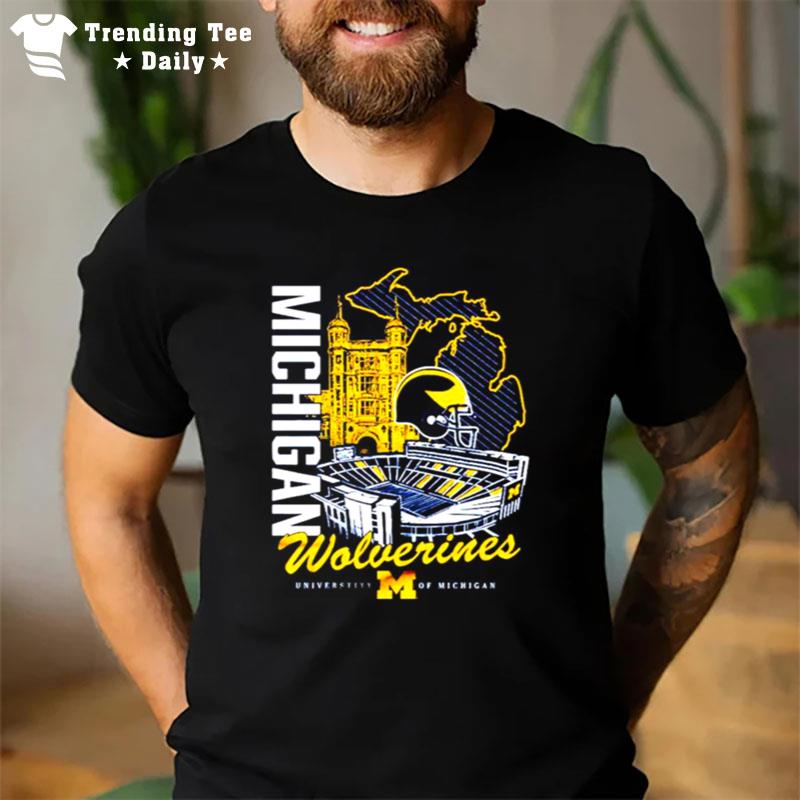 Michigan Wolverine Collage University M Of Michgan T-Shirt