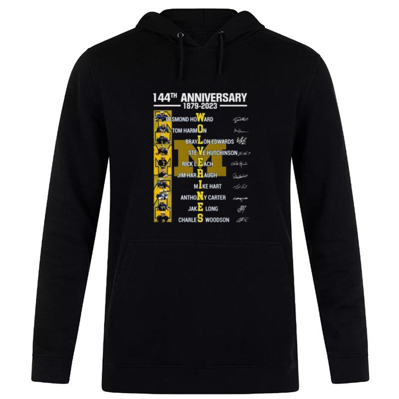 Michigan Wolverines 144Th Anniversary 1879 2023 Sign'tures Hoodie