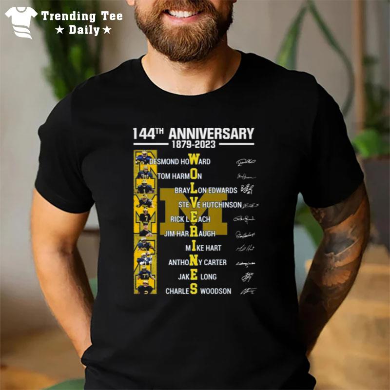 Michigan Wolverines 144Th Anniversary 1879 2023 Sign'tures T-Shirt