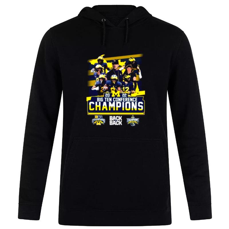 Michigan Wolverines 2022 Big Ten Conference Champions Back2Back Hoodie