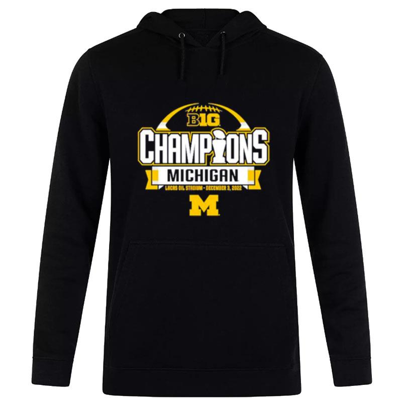 Michigan Wolverines Blue 84 2022 Big Ten Football Conference Champions Hoodie