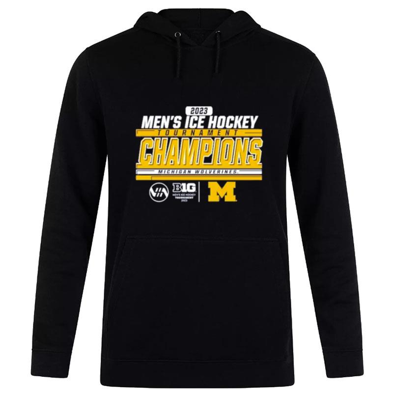 Michigan Wolverines Blue 84 2023 Big Ten Men's Ice Hockey Conference Tournament Champions Hoodie