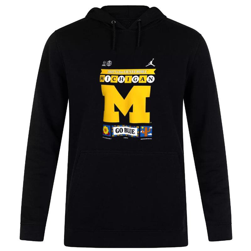 Michigan Wolverines College Football Playoff 2022 Fiesta Bowl Illustrated Hoodie