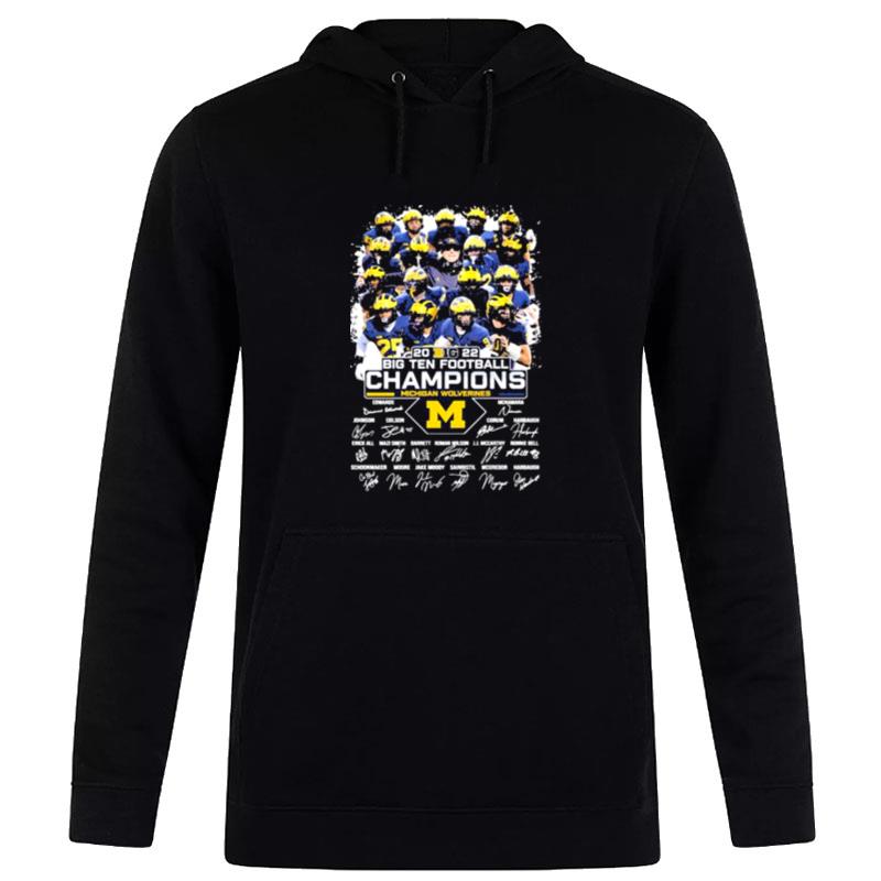 Michigan Wolverines Football 2022 Big Ten Champions Sign'tures Hoodie