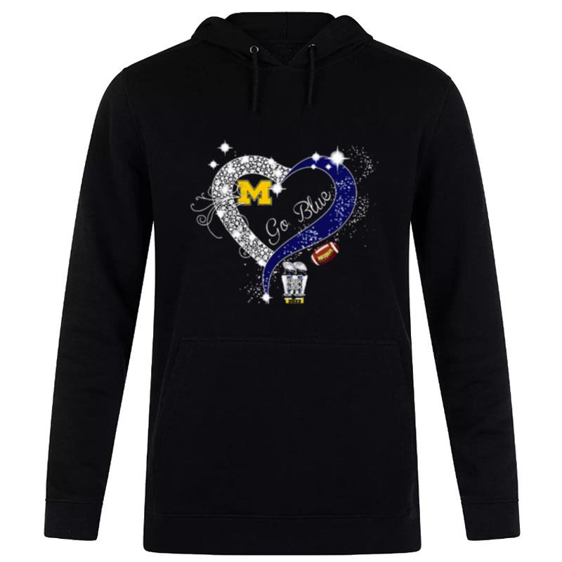 Michigan Wolverines Go Blue Back Back 2022 Hear Hoodie