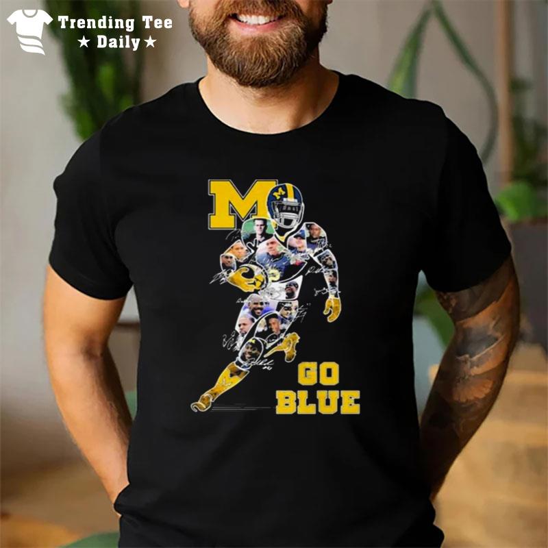 Michigan Wolverines Players Go Blue Sign'tures T-Shirt