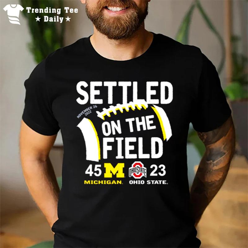 Michigan Wolverines Settled On'the Field 2022 Big Ten East Champions T-Shirt