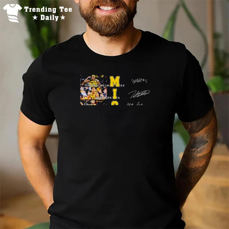 Michigan Wolverines Terrance WillI'ms Ii Kobe Bufkin Sign'tures T-Shirt