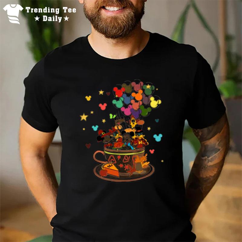 Mickey And Friends Thanksgiving Balloons T-Shirt