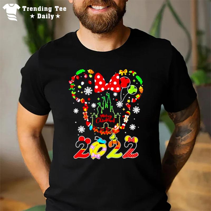 Mickey And Minnie Mouse Disney Merry Christmas 2022 T-Shirt