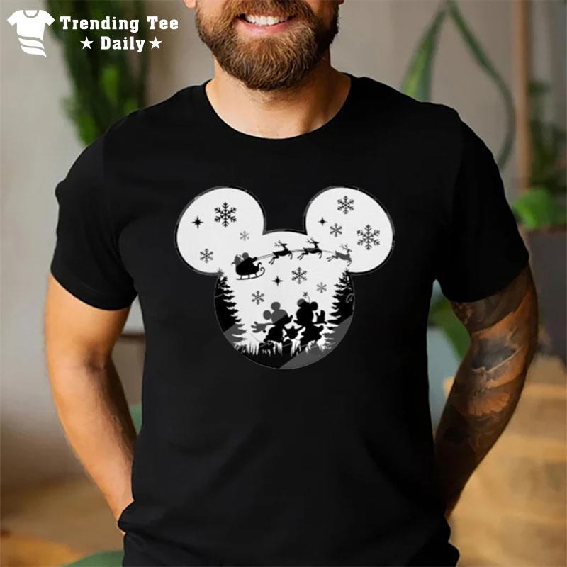 Mickey And Minnie Mouse Santa Winter 2022 Christmas T-Shirt