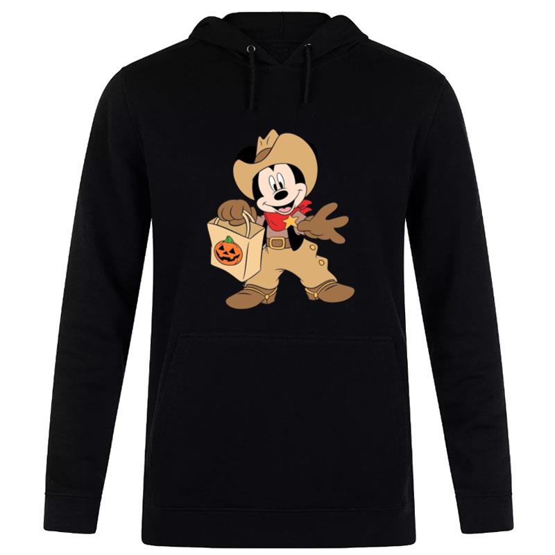 Mickey Cowboy Mickey Skeleton Mickey Mickey Mouse Halloween Hoodie