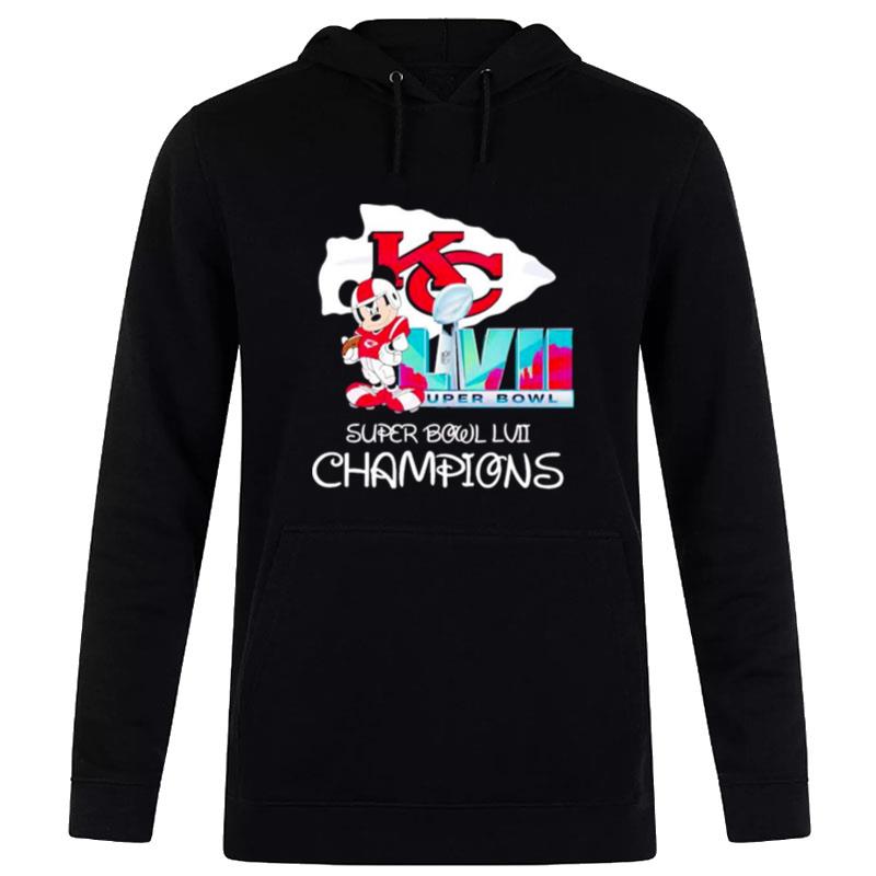 Mickey Kansas City Chiefs Super Bowl Lvii Champions Hoodie